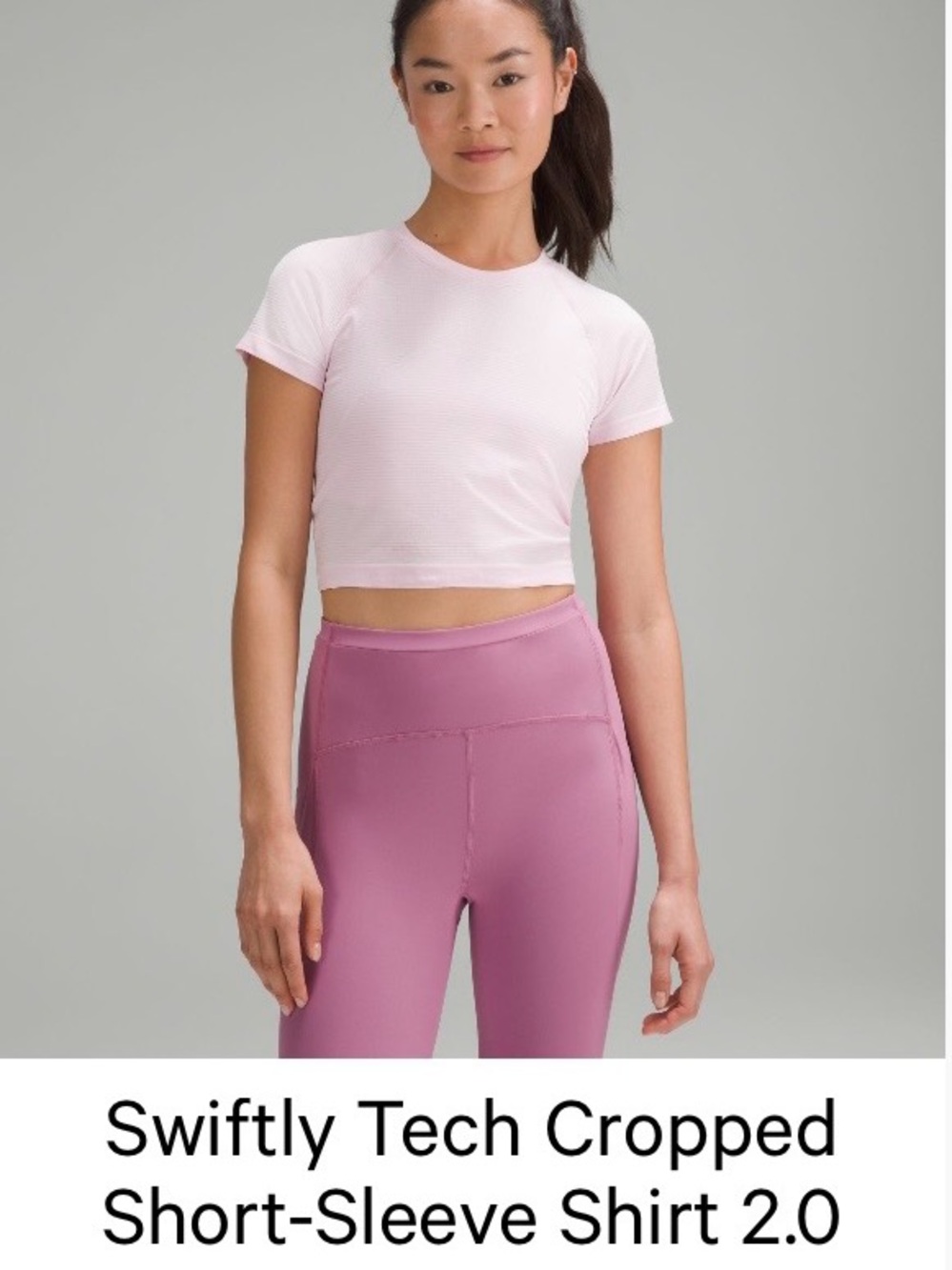 Lululemon swiftly tech cropped shirt 2.0